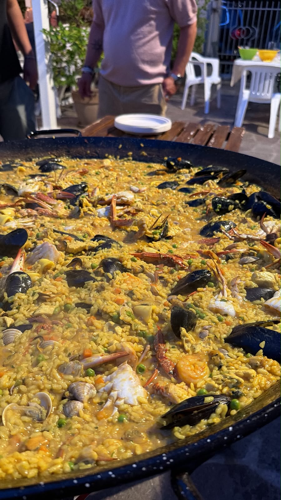 padellone paella in spiaggia